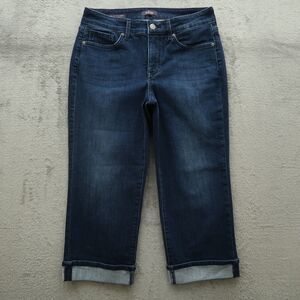 NYDJ Jeans Women's 8 Mid-Rise Marilyn Straight (Modified to Capri) 20" Inseam